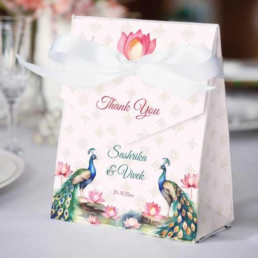 Peacock lotus Indian Gastgeschenke Hochzeit Geschenkschachtel