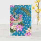 Peacock Lotus Karte (Gelbe Blume)