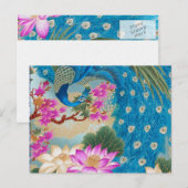 Peacock Lotus Postkarte (Vorne/Hinten)
