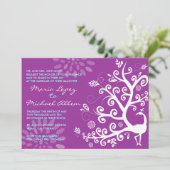 Peacock Love Bird Wedding Einladung Verlobung (Stehend Vorderseite)