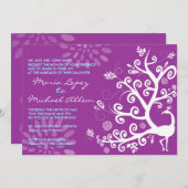 Peacock Love Bird Wedding Einladung Verlobung (Vorne/Hinten)