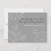 Peacock Love Bird Wedding Invitation REPLY CARD Einladung (Vorderseite)