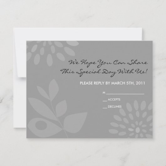 Peacock Love Bird Wedding Invitation REPLY CARD Einladung (Vorderseite)