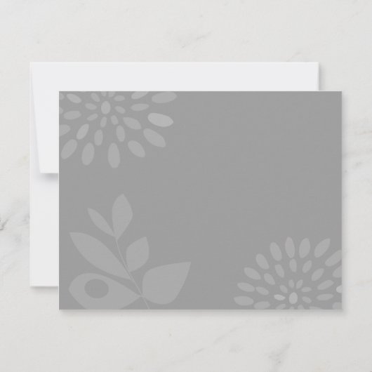 Peacock Love Bird Wedding Invitation REPLY CARD Einladung (Rückseite)