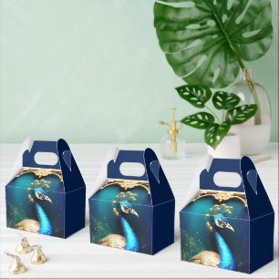 Peacock Luxuriöse Vogelkunst Jugendstil Landhochze Geschenkschachtel