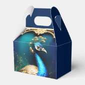 Peacock Luxuriöse Vogelkunst Jugendstil Landhochze Geschenkschachtel (Vorderseite)