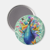Peacock Magnet (Vorderseite/Rückseite)