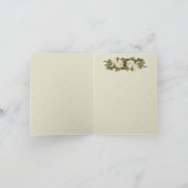 Peacock Magnolia floral Swirl Damask Wedding Dankeskarte (Innenseite)