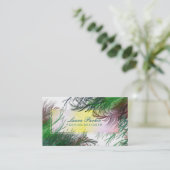 Peacock Makeup Artist Haar Stylist Bird Feaather Visitenkarte (Stehend Vorderseite)