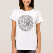 Peacock Mandala Design T-Shirt (Vorderseite)