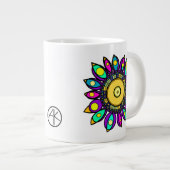 PEACOCK MANDALA Jumbo-Tasse (Vorderseite Rechts)