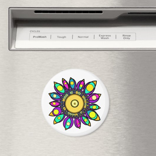 PEACOCK MANDALA MAGNET (In Situ (Geschirrspüler))