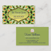 Peacock Mandala Pattern Business Card Visitenkarte (Vorne/Hinten)
