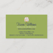 Peacock Mandala Pattern Business Card Visitenkarte (Rückseite)