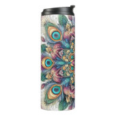 Peacock Mandala Thermal Tumbler Thermosbecher (Nach links gedreht)