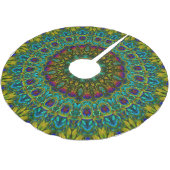 Peacock Mandala Weihnachtsbaumrock Polyester Weihnachtsbaumdecke (Schrägansicht)