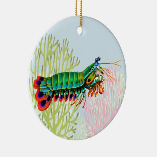 Peacock Mantis Shrimp Keramik Ornament (Rechts)