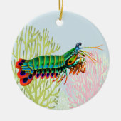 Peacock Mantis Shrimp Keramik Ornament (Vorne)