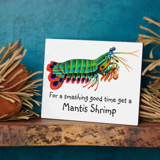 Peacock Mantis Shrimp Reef Creature Plaque Fotoplatte (Seite)
