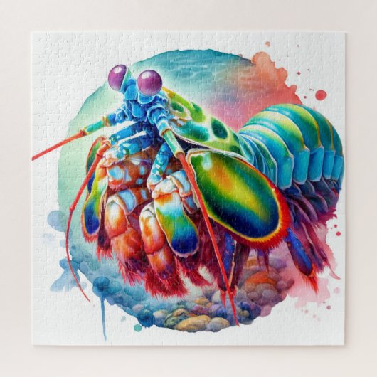 Peacock Mantis Shrimp REF253 - Watercolor Puzzle (Vertikal)