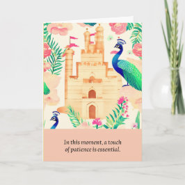 peacock message happy birthday karte