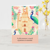 peacock message happy birthday karte (Gelbe Blume)