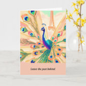 peacock message happy birthday karte (Gelbe Blume)