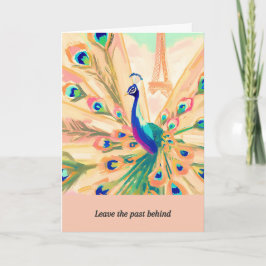 peacock message happy birthday karte