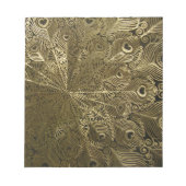 Peacock-Metallablage Notizblock (Vorderseite)