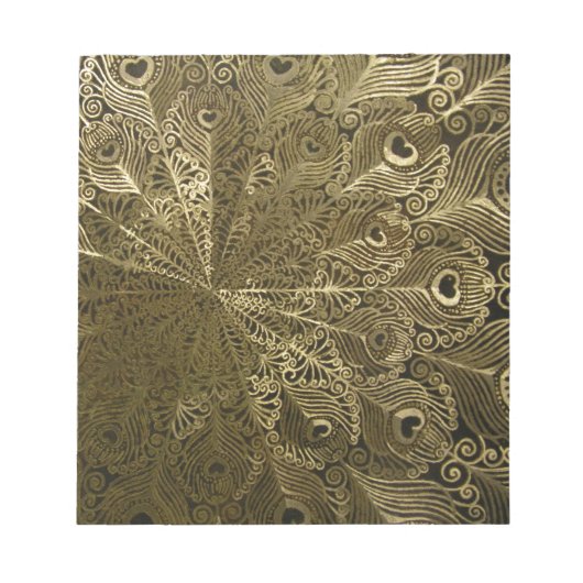 Peacock-Metallablage Notizblock (Vorderseite)