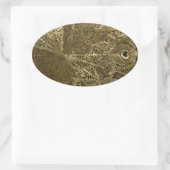 Peacock-Metallablage Ovaler Aufkleber (Tasche)