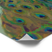 Peacock mit Dahlia von Rachel Uchizono Poster (Ecke)