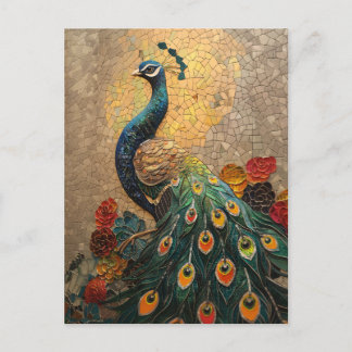 Peacock Mosaic Postkarte
