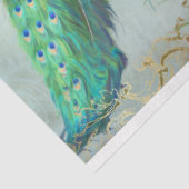 Peacock n Feathers Pair Blue Gold Decoupage Seidenpapier (Ausschnitt)