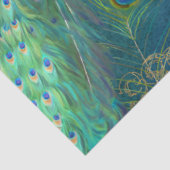 Peacock n Feathers Pair Dark Blue Decoupage Seidenpapier (Ausschnitt)