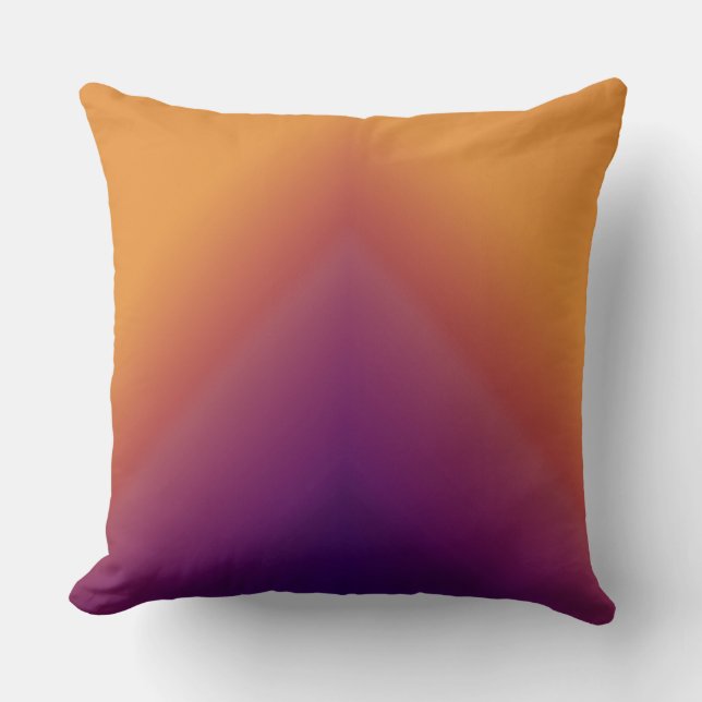 Peacock Ombre Orange Kissen (Vorderseite)