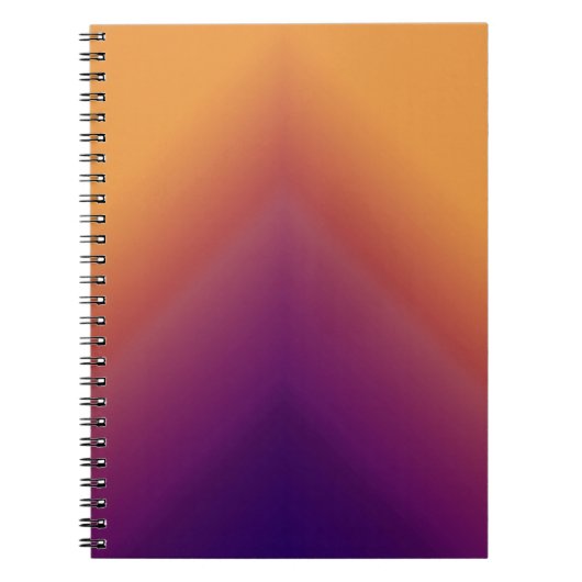 Peacock Ombre Orange Notizblock (Vorderseite)