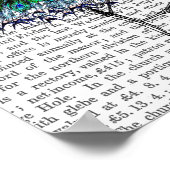 Peacock on Chair Poster (Ecke)