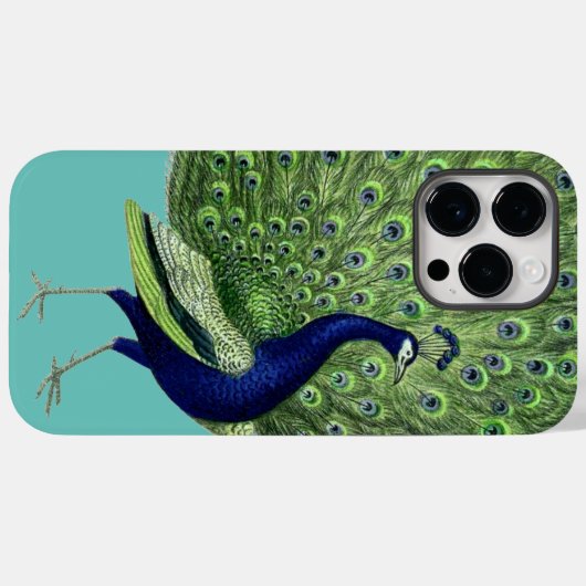 Peacock Open Fan Case-Mate iPhone Hülle (Rückseite (Horizontal))