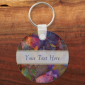 Peacock Ore Chalcopyrite Marble Schlüsselanhänger (Vorderseite)