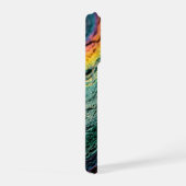 Peacock Ore Vibe Iridescent Teal Green Gold Oil iPhone Hülle (Rechte Seite)