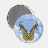 Peacock Pair Animal Magnet (Vorderseite/Rückseite)