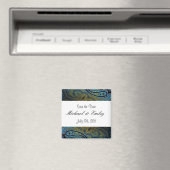 Peacock Paisley Indian Wedding Einladungen Magnet (In Situ (Geschirrspüler))