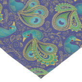 Peacock Paisley Pattern Blue Kurzer Tischläufer (Ecke)