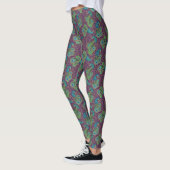 Peacock Paisley Pattern Purple Leggings (Links)