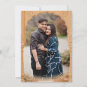 Peacock Palm Garden Indian Foto Wedding Einladung (Rückseite)