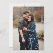 Peacock Palm Garden Indian Foto Wedding Einladung (Rückseite)