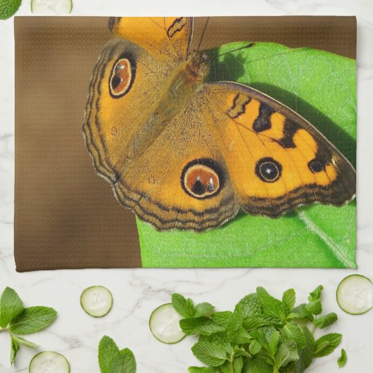 Peacock Pansy Geschirrtuch (Gefaltet)