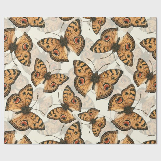 Peacock pansy-schmetterling-Muster Geschenkpapier (Flach)
