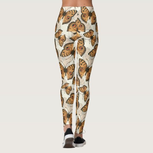 Peacock pansy-schmetterling-Muster Leggings (Rückseite)